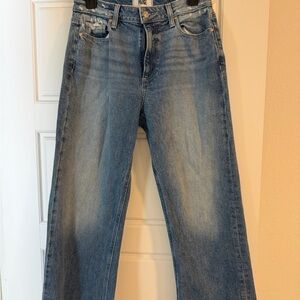 PAIGE Leenah high rise crop Light Blue Denim Jeans